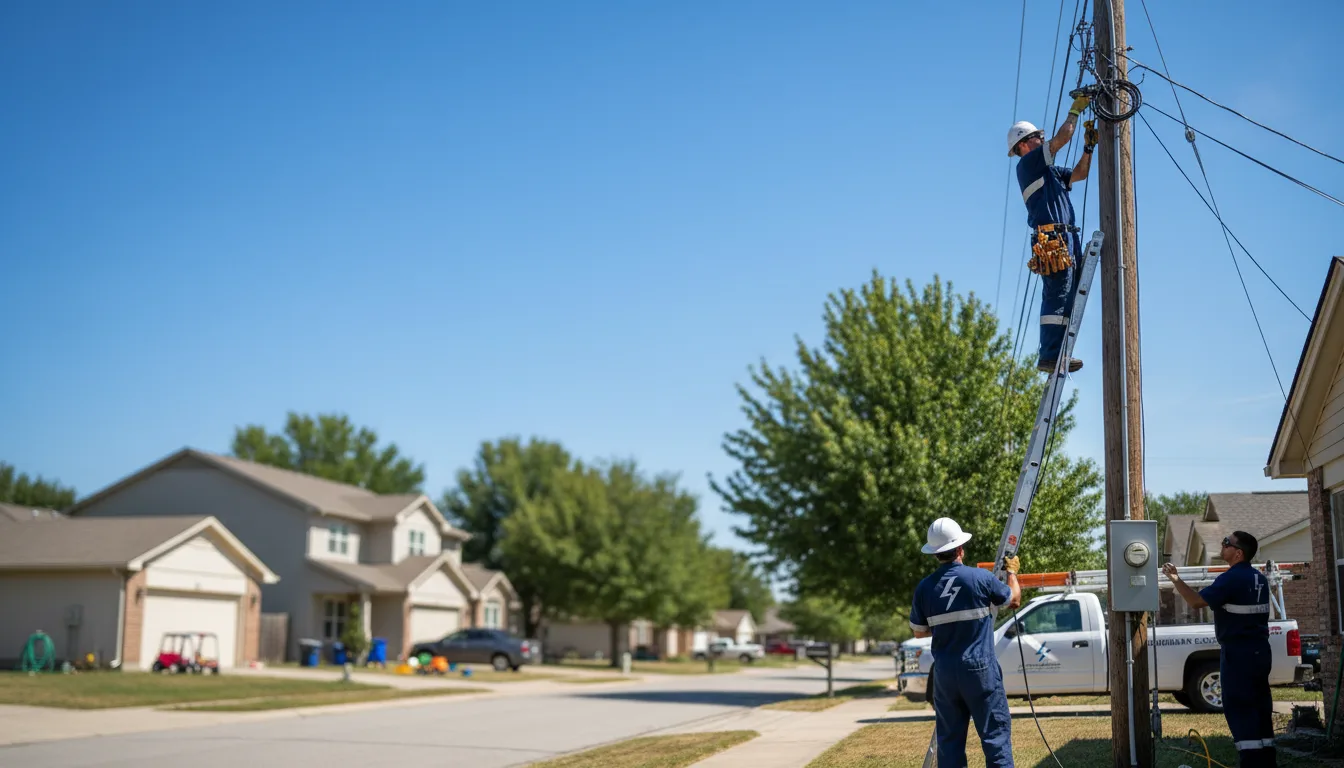Residential electrician providing installation services in Portland, TX